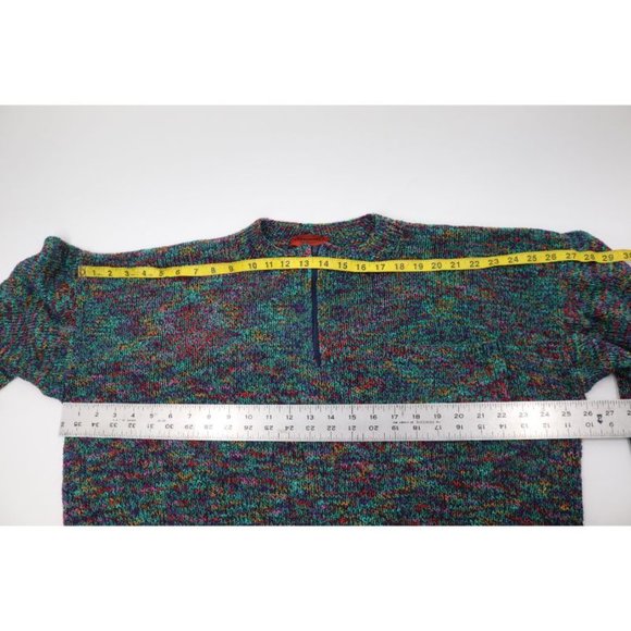 Vintage missoni women’s L/XL made in italy 1/4 zip crew neck sweater multicolor - Picture 7 of 9
